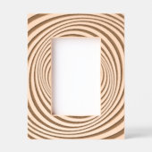 円形レーモダンザーアートエッチング写真枠 レーザー彫刻フレーム (正面)