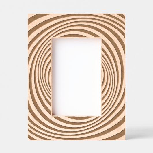 円形レーモダンザーアートエッチング写真枠 レーザー彫刻フレーム (正面)