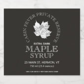 円形ロゴメープルシロップのラベル(濃色) リキュールボトルラベル (シングルラベル)