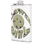 円形ローンボウル名デザイン、 フラスク (左)