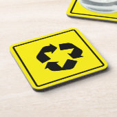 円形交差標識懸命プラスチックコースター コースター (左側)