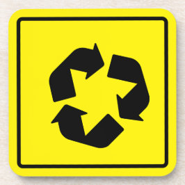 円形交差標識懸命プラスチックコースター コースター