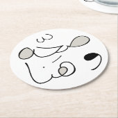 円形健康及び至福のコースター- ラウンドペーパーコースター (アングル)