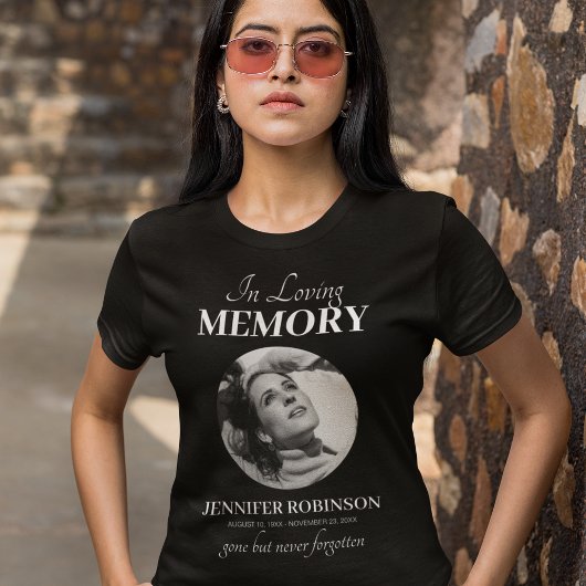 円形写真メモリアルTシャツ Tシャツ