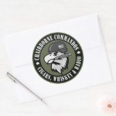 円形喫煙のワシ ラウンドシール (封筒)