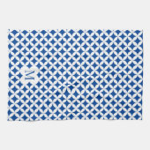 円形四分模様モノグラムカスタムカラー キッチンタオル (横)