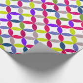 円形四半期カラフルの回パターン(の模様が)あるり込み ラッピングペーパー (角)