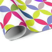 円形四半期カラフルの回パターン(の模様が)あるり込み ラッピングペーパー (ロールコーナー)