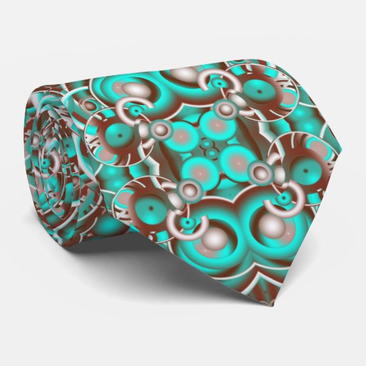 円形天の同心円パターン(の模様が)ある ネクタイ (ロール)