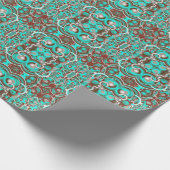 円形天の同心円パターン(の模様が)ある ラッピングペーパー (角)