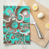 円形天体の同心円パターン キッチンタオル (四つ折り)