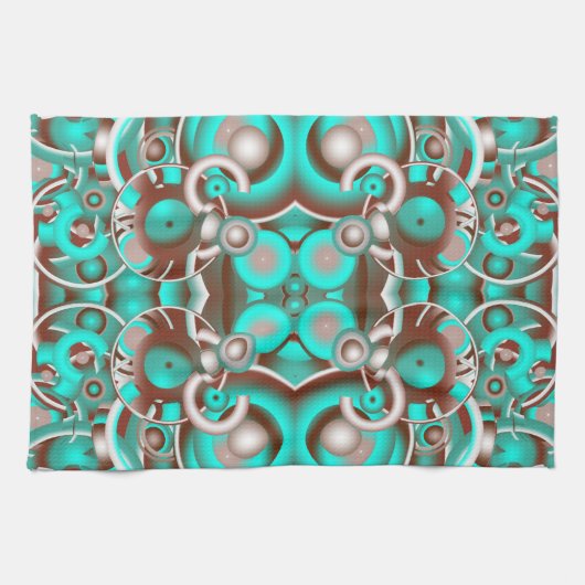 円形天体の同心円パターン キッチンタオル (横)