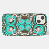 円形天体の同心円パターン iPhoneケース (裏面横)