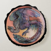 円形始祖鳥の枕 ラウンドクッション (裏面)