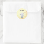 円形宇宙をテーマにした多目的ステッカー ラウンドシール (バッグ)