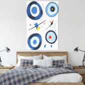 円形寸法ダンス抽象芸術 キャンバスプリント (インサイチュ (寝室))