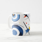 円形寸法ダンス抽象芸術 コーヒーマグカップ (正面左)
