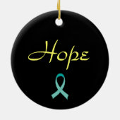 円形希望のクリスマスツリーのオーナメント- セラミックオーナメント (裏面)