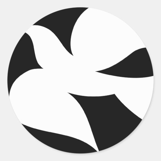 円形平和鳩 ラウンドシール (正面)