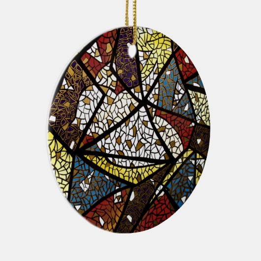 円形平和鳩(神霊)のクリスマスのオーナメント セラミックオーナメント (右)