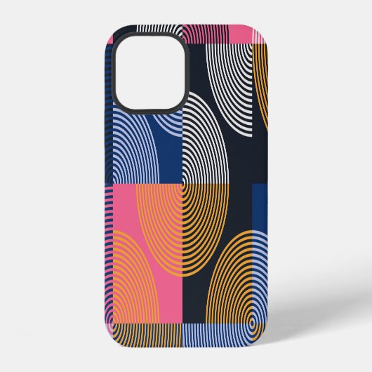 円形幾何学ビンテージアート iPhoneケース (裏面)