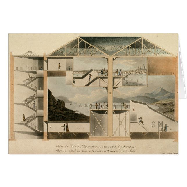 円形建築のセクション、レスタースクエア (正面横)