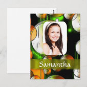 円形抽象芸術写真テンプレート ポストカード (正面/裏面)