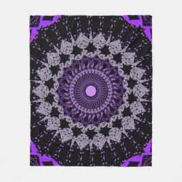 円形曼荼羅 フリースブランケット