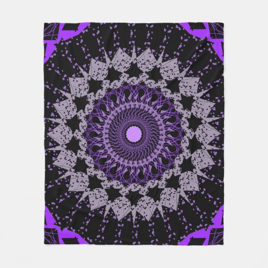 円形曼荼羅 フリースブランケット (正面)