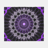 円形曼荼羅 フリースブランケット (正面(横))