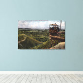 円形橋太平洋鉄道ビュー キャンバスプリント (インサイチュ (ウッドフロア))