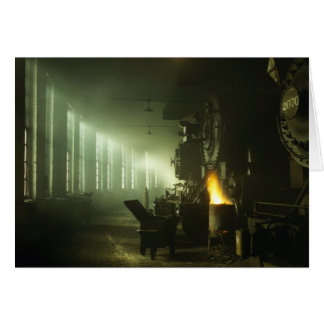 円形機関車庫の機関車