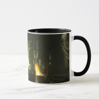 円形機関車庫の機関車 マグカップ