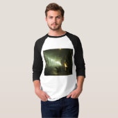 円形機関車庫の機関車 Tシャツ (正面フル)