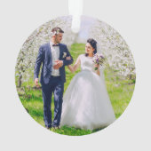 円形氏及び夫人2写真として私達の初めてのクリスマス オーナメント (裏面)