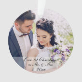 円形氏及び夫人2写真として私達の初めてのクリスマス オーナメント (正面)