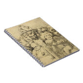 円形浮彫りのまわりで組み立てられる文学的なキャラクター ノートブック (右側)