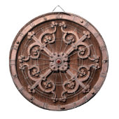 円形浮彫りの投げ矢板 ダーツボード (正面)
