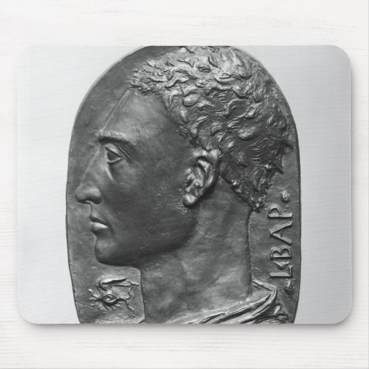 円形浮彫りの自画像 マウスパッド (正面)