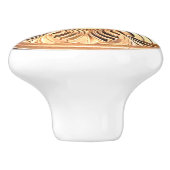 円形浮彫りの陶磁器のノブ セラミックノブ (側面)