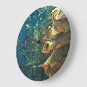 円形消防士の飛び込み- ラージ壁時計 (傾斜)