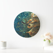 円形消防士の飛び込み- ラージ壁時計 (ホーム)