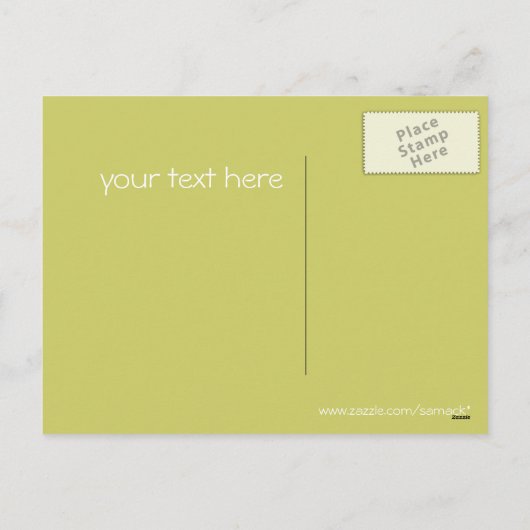 円形渦巻形の花カスタマイズ- シーズンポストカード (裏面)