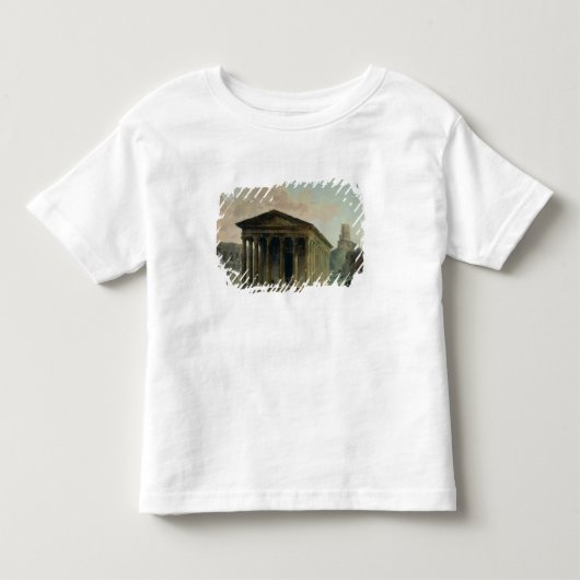 円形競技場を持つMaison Carree トドラーTシャツ (正面)