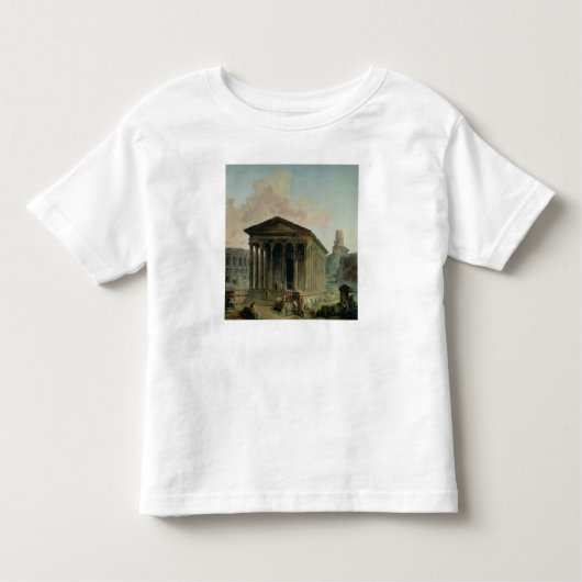 円形競技場を持つMaison Carree トドラーTシャツ (正面)