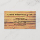 円形素朴鋸四方眼大工店 名刺 (裏面)