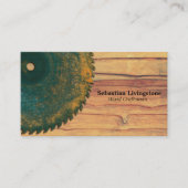 円形素朴鋸四方眼大工店 名刺 (正面)