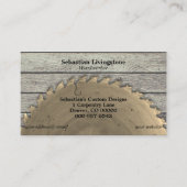 円形素朴鋸大工QRコードバック 名刺 (正面)