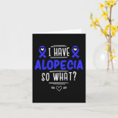 円形脱毛症の患者への髪の毛のプレゼント カード (黄色い花)