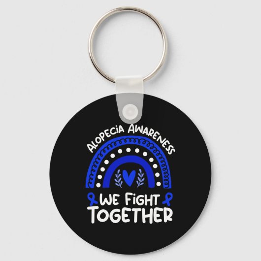 円形脱毛症啓発 Fight Together 円形脱毛症  キーホルダー (正面)